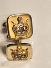 Order Of Demolay Int   l Masonic Youth Knights Templar Vtg Cufflinks By Balfour