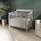 Me 4-in-1 Mini Baby Crib Aden Grey New Zealand Pine Convertible Small Space Bed