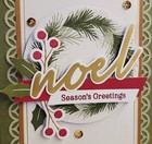 Stampin Up   Season s Greetings   Card Kit  Makes 4- Noel  Holly  Cute Wreath 