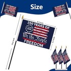  250 Anniversary Stick Flagpcs 250 Years Of Freedom 177-202we The People 6
