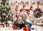 8x6ft Christmas Fireplace Backdrop For Holiday Parties Studio Photo Booth