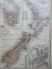 Australia New Zealand Tasmania Auckland Perth 1889 Stieler Detailed Map