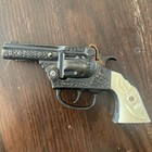 Vintage Cast Iron Kenton Cap Gun Engraved Bulls Eye 1950 s Very Rare Made In Usa