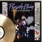 Prince - Purple Rain Gold Lp Record Plaque Display
