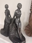 Pair - Vintage Art Deco Design Nude  Women  Bookends  10 5lbs  Cast Iron