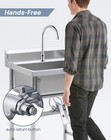 Solid Brass Knee Pedal Mixing Valve - Hands-free Commercial Hot cold Faucet