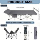 Folding Camping Cot Bed With Mattress For Adults 1200d Oxford Portable Outdoor