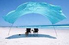 Wind Powered Beach Canopy Sun Shelter     Lightweight Portable Shade  3 Min Setup