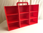 Lego 1989 Vintage Lap Bin Carrying Case Block Storage 3 Plates Clean   Complete
