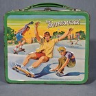 Rare Vintage Aladdin 1977 The Skateboarder Metal Lunchbox Skateboard Good Cond 
