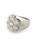3ct Round Cut Moissanite Men s Cluster Engagement Ring Real 925 Sterling Silver