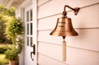 Custom Engraved Bronze Ship Bell     Personalized Anniversary Gift  Nautical Bell