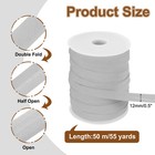55 Yards Double Fold Satin Bias Tape 1 2 Inch Bias Binding Tape  Grey