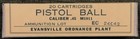 Evansville Ordnance  M1911  45 Acp Early Wwii New Replica 20 Round Ammo Boxes