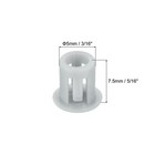 64pcs 5mm Light Gray Nylon Plastic Round Locking Hole Plugs Insert End Caps