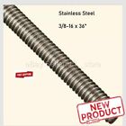 Stainless Steel All Thread 3 8-16 X 36  Threaded Rod Grade 18-8 3 Feet Length