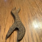 Vintage Cast Iron Double-ended Open End Wrench Collectible Rusty Tool