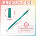 Hexagonal Wooden Pencils Bulk  48 Pack Hb Graphite Pencils With Eraser  Green