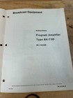 Vintage Rca Television Broadcast Station Program Amplifier Type Ba-730