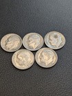 Roosevelt Dimes Pre-1964 - Lot Of  Five  5  90  Silver  Circulated  Ungraded