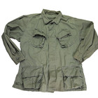 Vtg Coat Mens L Combat Tropical Green 107 Poplin Slant Pocket Army Military