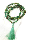 Natural Tibetan Turquoise Nugget Beads Necklace  Boho Long Necklace With Tassel