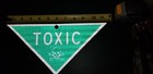 Military Reflective Vinyl Sign   Placard   toxic    great For Kids Room  2 Pack