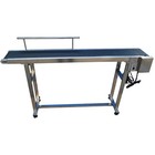 110v Power Rubber Pvc Belt Electric Conveyor Machine With Single Guardrail New