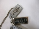 Vtg  1940 s Michigan Indent  Dav Tags Mini-license Plates Chain Lot Of 4 