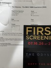 First Show The Odyssey  70mm  Ticket Irvine Spectrum 20 Imax E5 4 7 16 26 2 Pm
