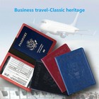 Slim Leather Passport Holder Travel Wallet Credit Id Card Blocking Case Cover Us