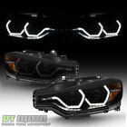 Black Smoke 2012-2015 Bmw F30 328i 335i Sedan Led 3d Drl 2 Projector Headlights