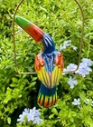 Talavera Bird Handmade Painted Ceramic Parrot Mexican Pottery Hanging Patio  5