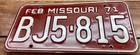 Beautiful 1971 Missouri Passenger License Plate  Yom Dor Clear Guarantee Bj5815