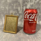 Vtg Mcm Bubble Convex Glass Picture Frame 24k Gold Plated Small 3 5 X 2 75 Easel