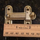 Vintage Japan Brass Sliding Bolt Latch Cabinet Box Lock Hardware Gold Tone 2in