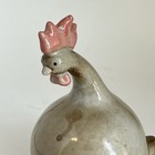 Chicken Hen Glazed Pottery Ceramic Vintage Figurine Country Cottage Farmhouse 7   