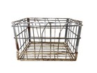 Vintage 1970 Metal Wire Gold Spot Dairy Milk Crate 16 5 X 13 X 11  Rectangular