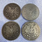 Lot Of 4 Morgan Silver Dollars 1882-s 1887-o 1899-o 1921-s Circulated  3