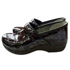 Dansko Xp 2 0 Floral Patent Clogs Nursing Comfort Slip On Professional Shoes 39