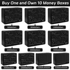 Cash Vault Wooden Money Box Money Savings Challenge Box With Saving Targets Coin