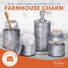 Bathroom Accessories Set 4 - Galvanized Soap Dispenser  Rustic Toothbrush Holder