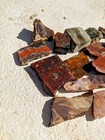 1 2 Lb Gem Stone Slabs Agate Jasper Wood   Rough Mix Lot Tumble Small Red