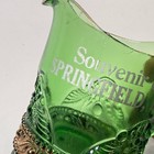 Springfield Mo Missouri Antique Green Depression Glass Souvenir Trinket Creamer