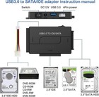 Usb 3 0 To Sata Or Ide Hard Drive Reader  Adapter Kit For 2 5 3 5 Hdd ssd