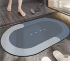 Gray  home  Bath Mat  Quick-drying Bathroom Mats  Super Absorbent Living Room