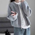 Women Knitted Sweater Loose Long Sleeve Tops Simple Sweater Jacket