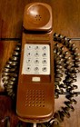 Vintage Western Electric Bell System Brown Trimline Pushbutton Desk Phone