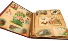 Vintage Victorian Scrapbook Album Old Ads Holiday Cards Tlc Condition