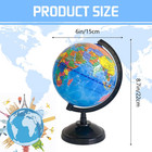 6  World Globe For Kids Rotating Desk Globe Educational Geography Map Decor